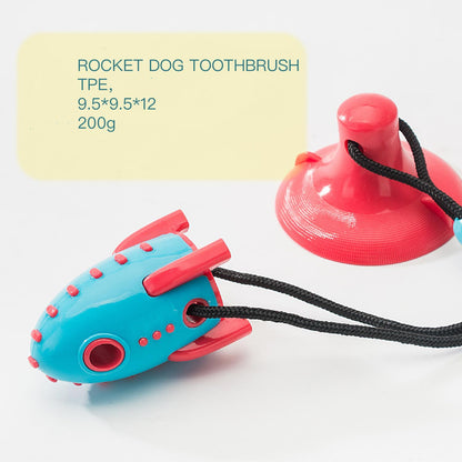 Rocket Leaking Food Dog Bite Toys