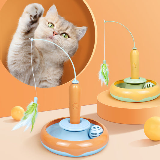 2 In 1 Pet Self-play Cat Turntable Toys